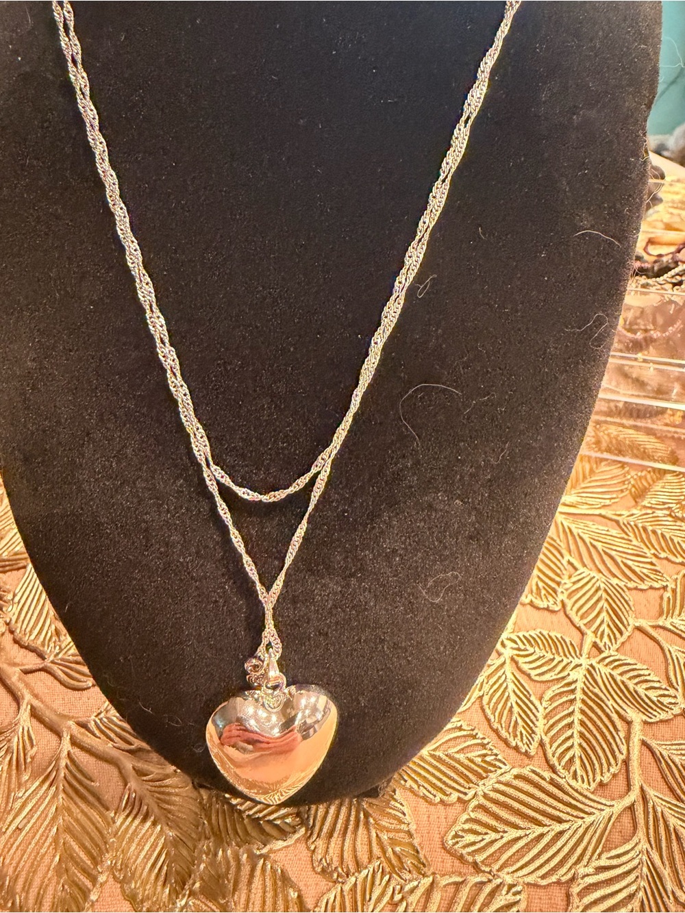 Roman Silver Heart Pendant Necklace - Women Jewelry